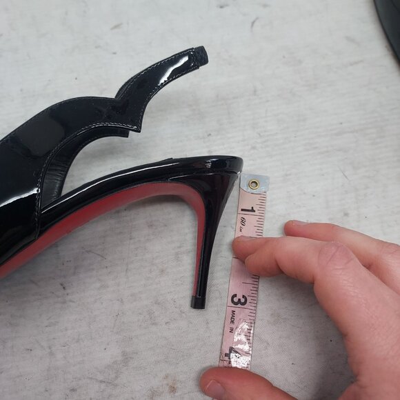 Christian Louboutin Black Patent Hot Chick Slingback Pump - Picture 10 of 12